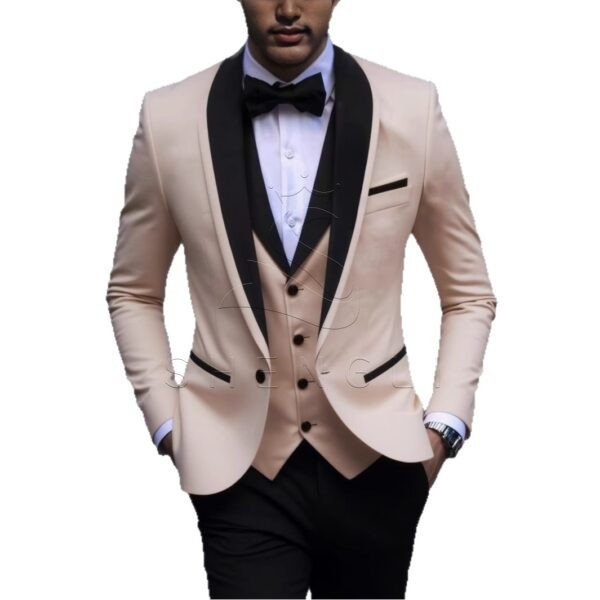 Men's Slim Fit 3-Piece Wedding Suit | Groom Formal Tuxedo for Wedding & Business
