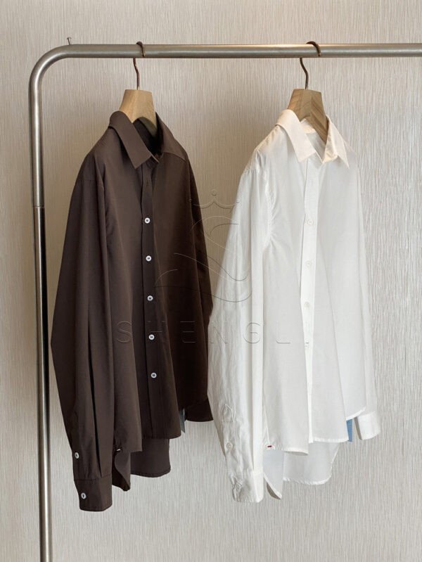 Minimalist Loose-Fit Solid Color Blouse - Elegant Oversized Women's Shirt for Daily & Office Wear