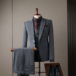 Men's Korean-Style Casual Business Suit Set 3-Piece - Plus Size