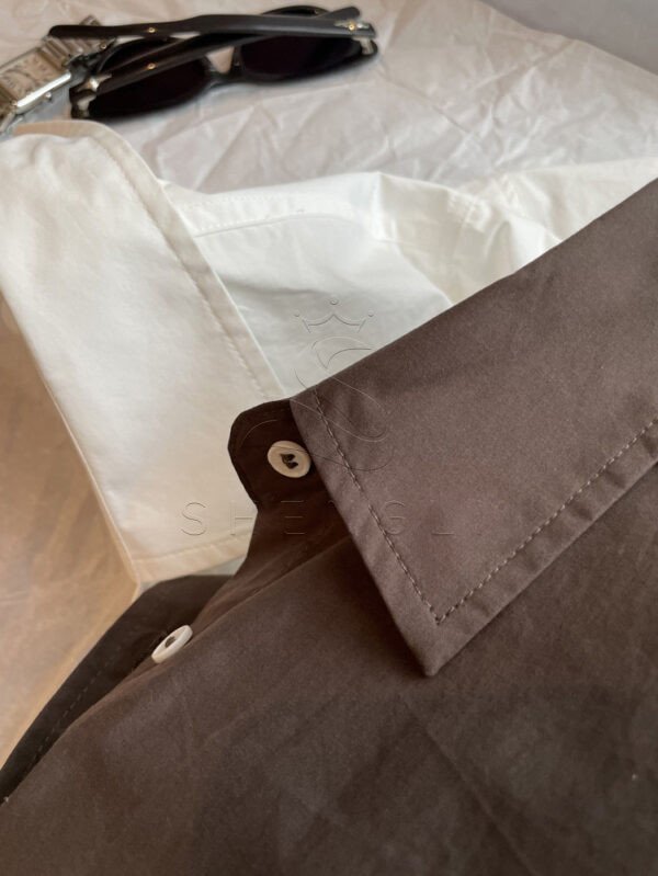 Minimalist Loose-Fit Solid Color Blouse - Elegant Oversized Women's Shirt for Daily & Office Wear