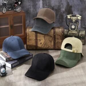 Classic Solid Color Cotton Baseball Cap – Unisex Adjustable Casual Outdoor Dad Hat
