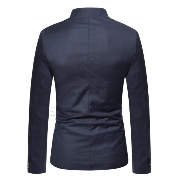 Men's Mandarin Collar Blazer | Slim Fit Single-Breasted Casual & Formal Jacket