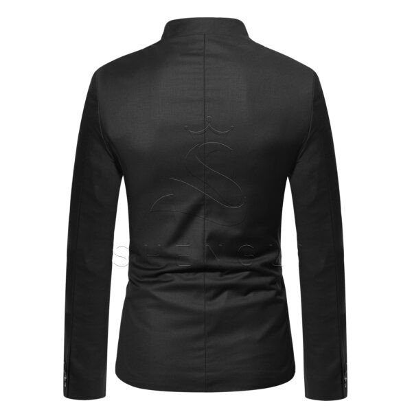 Men's Mandarin Collar Blazer | Slim Fit Single-Breasted Casual & Formal Jacket