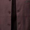 Men's Burgundy Stand Collar Blazer | Slim Fit Chinese Style Suit Jacket
