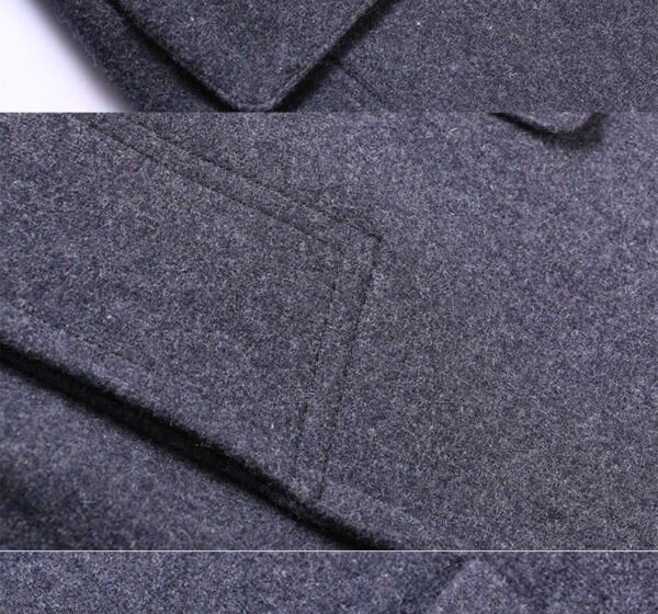 Men's Slim Fit Quilted Lined Wool Blend Mid-Length Overcoat
