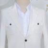 Ivory White Safari Blazer | Water-Resistant Wedding & Business Jacket