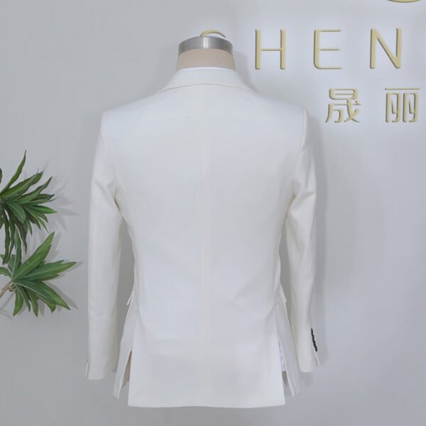 Ivory White Safari Blazer | Water-Resistant Wedding & Business Jacket