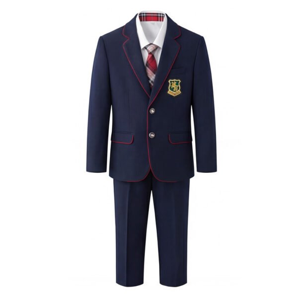 British School Uniform Blazer Set for Boys | Eton Blue Elite 3-Piece Outfit