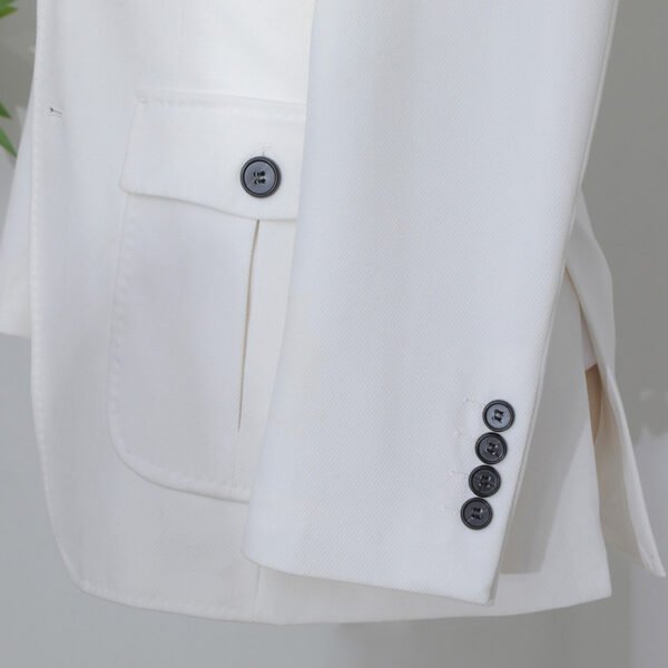 Ivory White Safari Blazer | Water-Resistant Wedding & Business Jacket
