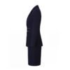 Navy Rhinestone-Button Skirt Suit | Women's Tailored Business Formal Wear