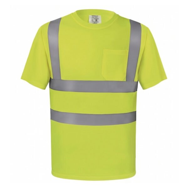 Hi Visibility Short Sleeve Safety T-Shirt - Reflective Workwear for Construction & Road Safety