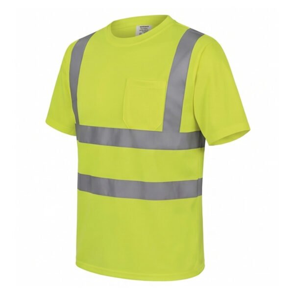 Hi Visibility Short Sleeve Safety T-Shirt - Reflective Workwear for Construction & Road Safety