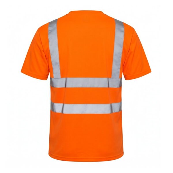 Hi Vis Orange Safety T-Shirt - Reflective Workwear for Construction & Road Safety