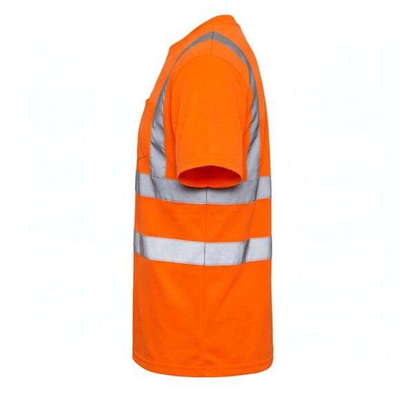 Hi Vis Orange Safety T-Shirt - Reflective Workwear for Construction & Road Safety