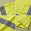 Hi Visibility Short Sleeve Safety T-Shirt - Reflective Workwear for Construction & Road Safety