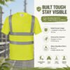 Hi Visibility Short Sleeve Safety T-Shirt - Reflective Workwear for Construction & Road Safety