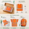 Hi Vis Orange Safety T-Shirt - Reflective Workwear for Construction & Road Safety