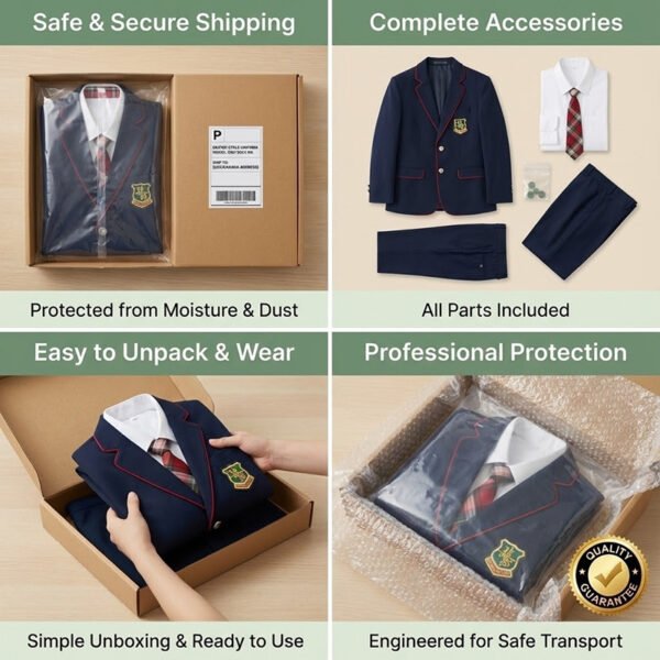 British School Uniform Blazer Set for Boys | Eton Blue Elite 3-Piece Outfit