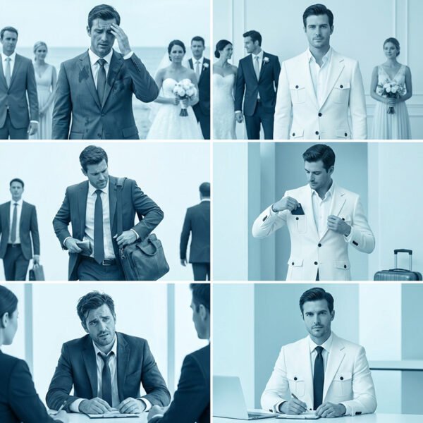 Ivory White Safari Blazer | Water-Resistant Wedding & Business Jacket