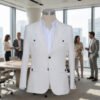 Ivory White Safari Blazer | Water-Resistant Wedding & Business Jacket