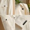 Ivory White Safari Blazer | Water-Resistant Wedding & Business Jacket