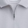 DM_20251210155359_005 Men's Quarter-Zip Pique Polo Shirt | Premium Breathable Casual & Business Top