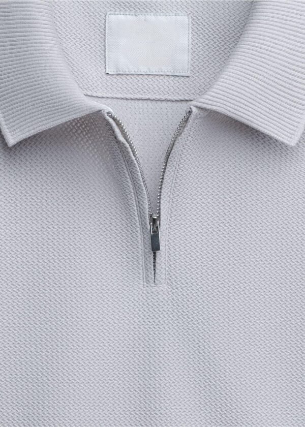 DM_20251210155359_005 Men's Quarter-Zip Pique Polo Shirt | Premium Breathable Casual & Business Top
