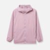 Dusty Pink Lightweight Hooded Windbreaker Jacket