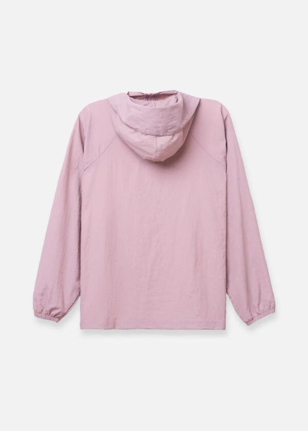 Dusty Pink Lightweight Hooded Windbreaker Jacket