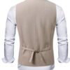 Men’s Classic Tailored Suit Waistcoat – Beige