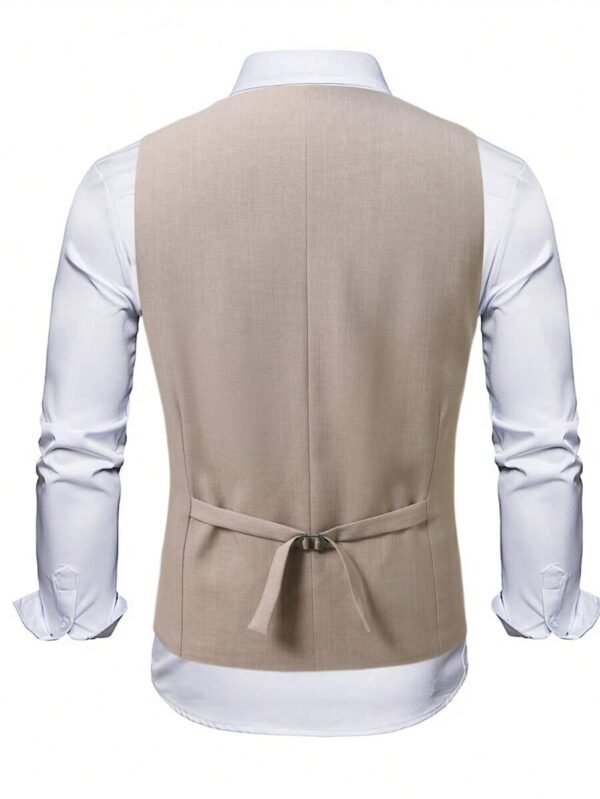Men’s Classic Tailored Suit Waistcoat – Beige