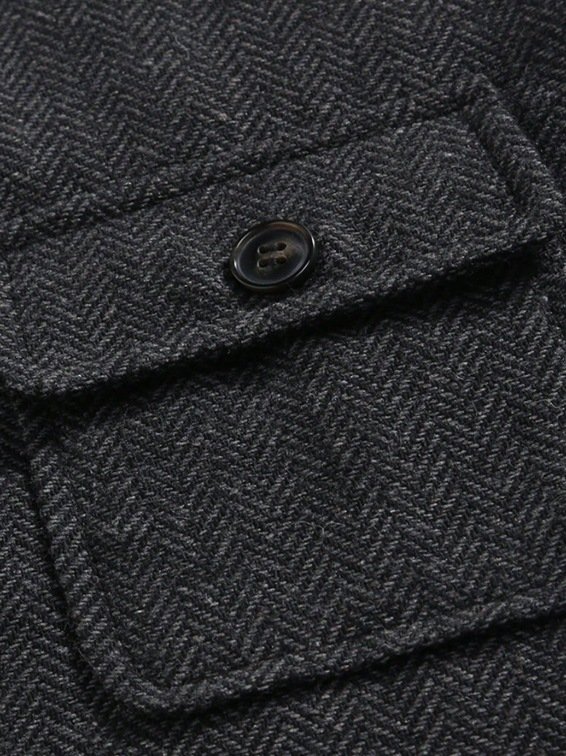 Men's Herringbone Tweed Vest – Classic V-Neck Waistcoat for Business & Casual