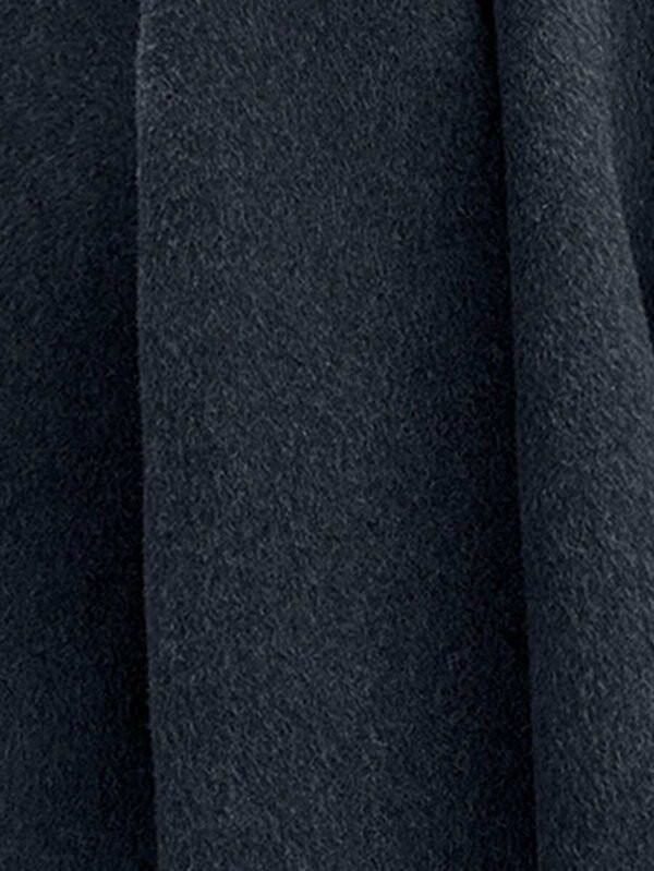 Women’s Minimalist Round Neck Wool Blend Cropped Jacket with Gold Buttons