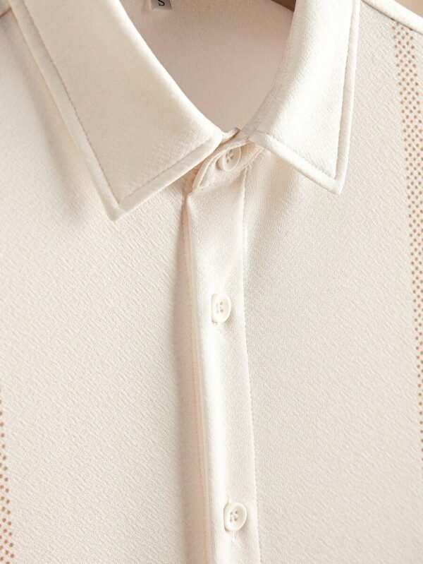 Men’s Guayabera Style Tribal Print Short Sleeve Shirt