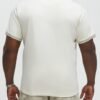 DM_20260127155855_007 Men's Cream Quarter-Zip Polo Shirt - Premium Textured Casual & Smart-Casual Top