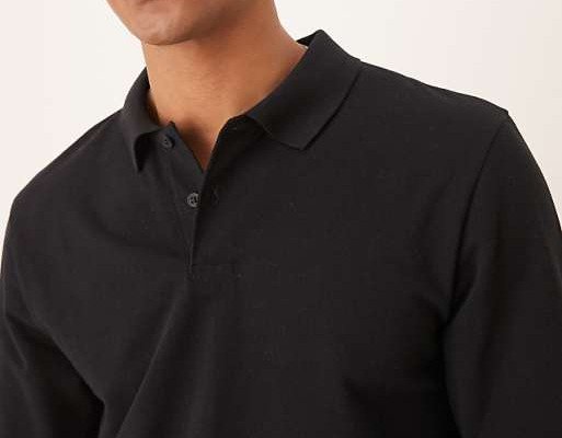 DM_20260128164007_003 Men's Premium Black Long Sleeve Polo Shirt – Classic & Versatile