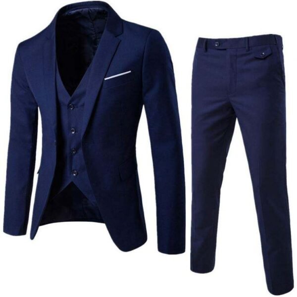 Men's Slim Fit Suit Set | 2/3 Piece Formal Business & Wedding Suit in Navy, Black, Red, Gray