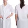 Women's White Lab Coat - Professional Medical Uniform for Nurses & Doctors