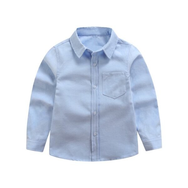 Kids Classic Oxford Cotton Button-Down Shirt - Long Sleeve Casual & Formal Wear