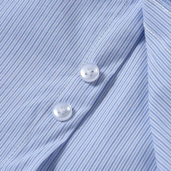 Kids' Blue Striped Dress Shirt with White Collar - School & Formal Wear
