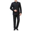 Men’s Classic Zhongshan Suit - Modern Mandarin Collar Two-Piece Set