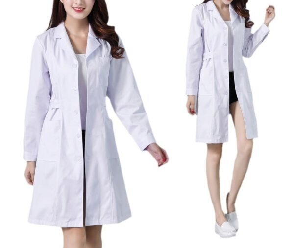 Women's White Lab Coat - Professional Medical Uniform for Nurses & Doctors