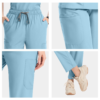 1765446757565 Women Stretch Scrub Set V Neck Short Sleeve Medical Uniform | Multi-Pocket Nursing Workwear