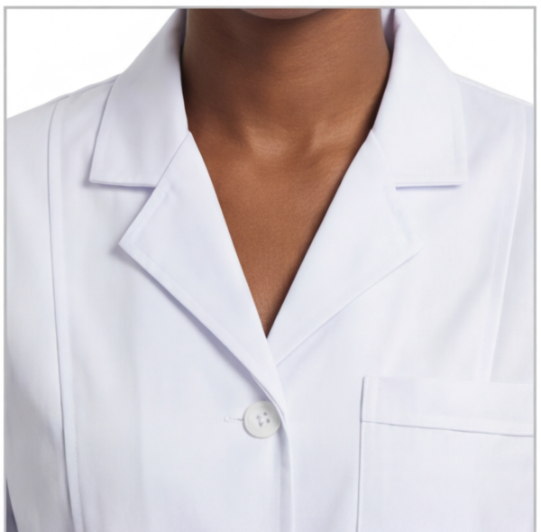 2 Women Tailored White Lab Coat | Professional Long Sleeve Medical Doctor Nurse Uniform