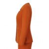 202602051686 Burnt Orange Collarless Women Business Suit Set | Formal Blazer & Pencil Skirt Work Outfit
