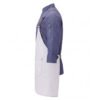 202603100930 Premium Denim Chef Uniform Set | Asymmetrical Apron Kitchen Workwear