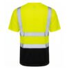 High Visibility Reflective Work T-Shirt | Two Tone Hi Vis Safety Short Sleeve Construction Work Tee