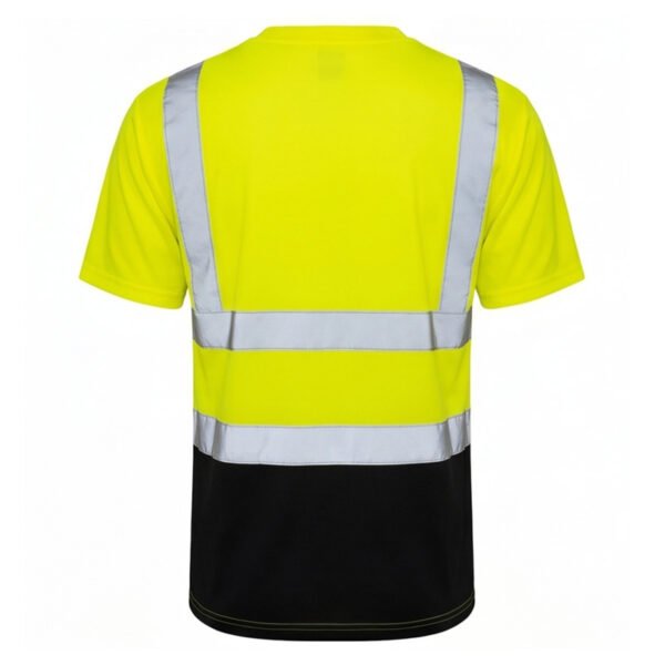 High Visibility Reflective Work T-Shirt | Two Tone Hi Vis Safety Short Sleeve Construction Work Tee
