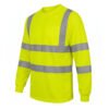 High Visibility ANSI Class Reflective Long Sleeve Safety Work Shirt | Hi Vis Construction Tee