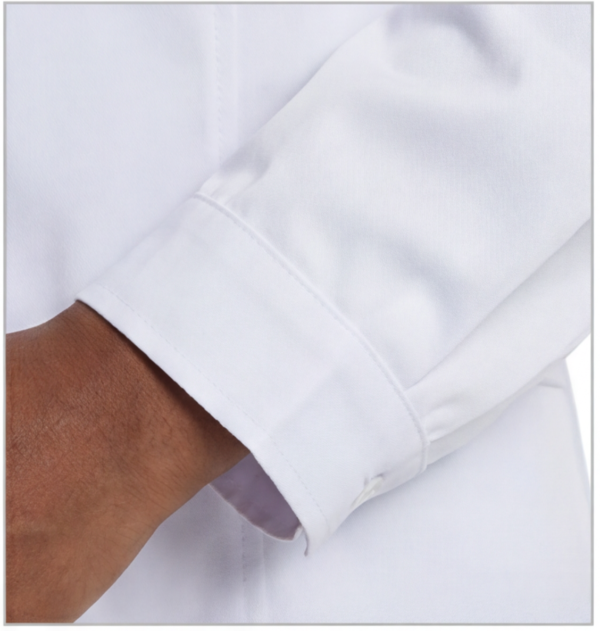 3 Women Tailored White Lab Coat | Professional Long Sleeve Medical Doctor Nurse Uniform
